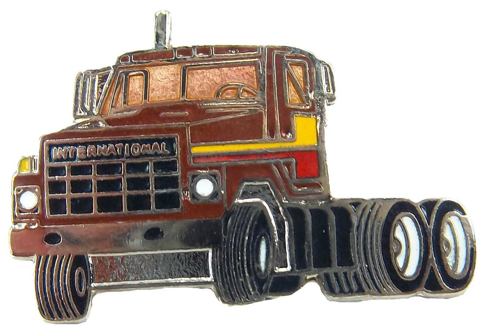 Semi Truck Hat Pin Tie Tack “International” Painted Metal Stud Mount BJ661-TT