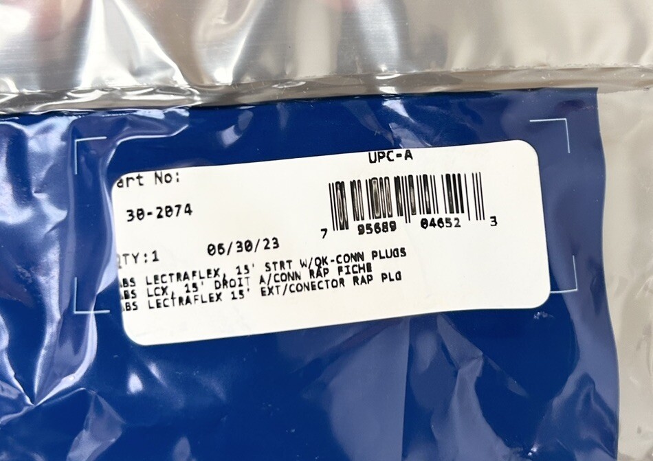 PHILLIPS Industries ABS LECTRAFLEX 30-2074 15′ QCP Straight Cable Quick Conn New
