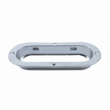 United Pacific 20487B Stainless 6″ Oval Mounting Flange (Bulk)