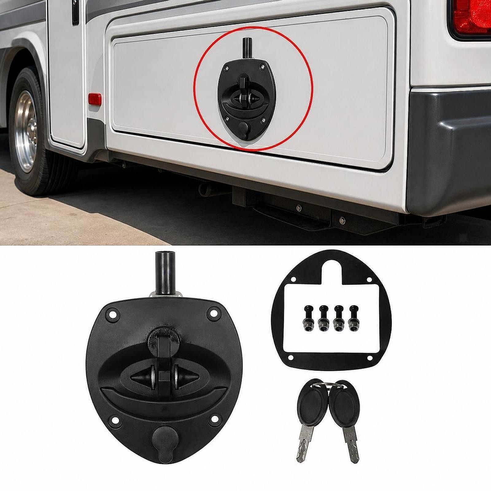 Motorhome Entrance Door Lock RV T Handle Latch Easy Installation Replace Door