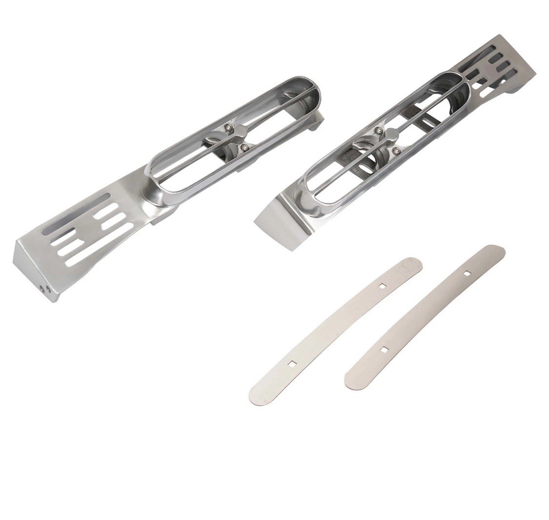 ☑️ Peterbilt 389 388 Front Fender Light Mounting Brackets 304 Stainless Pair