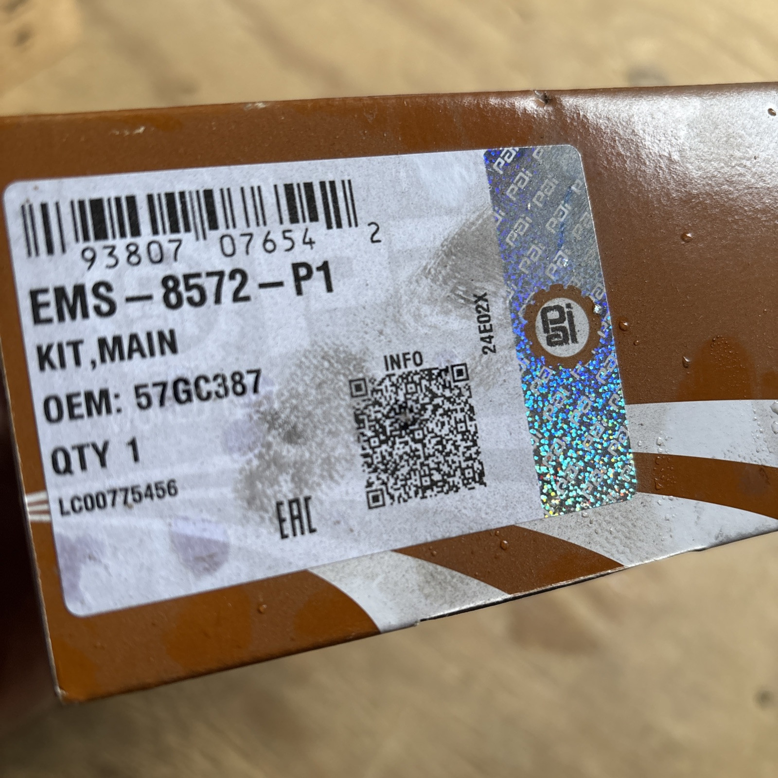 Genuine PAI Main Bearing Kit EMS8572-P1 Mack OEM REF# 57GC387 New