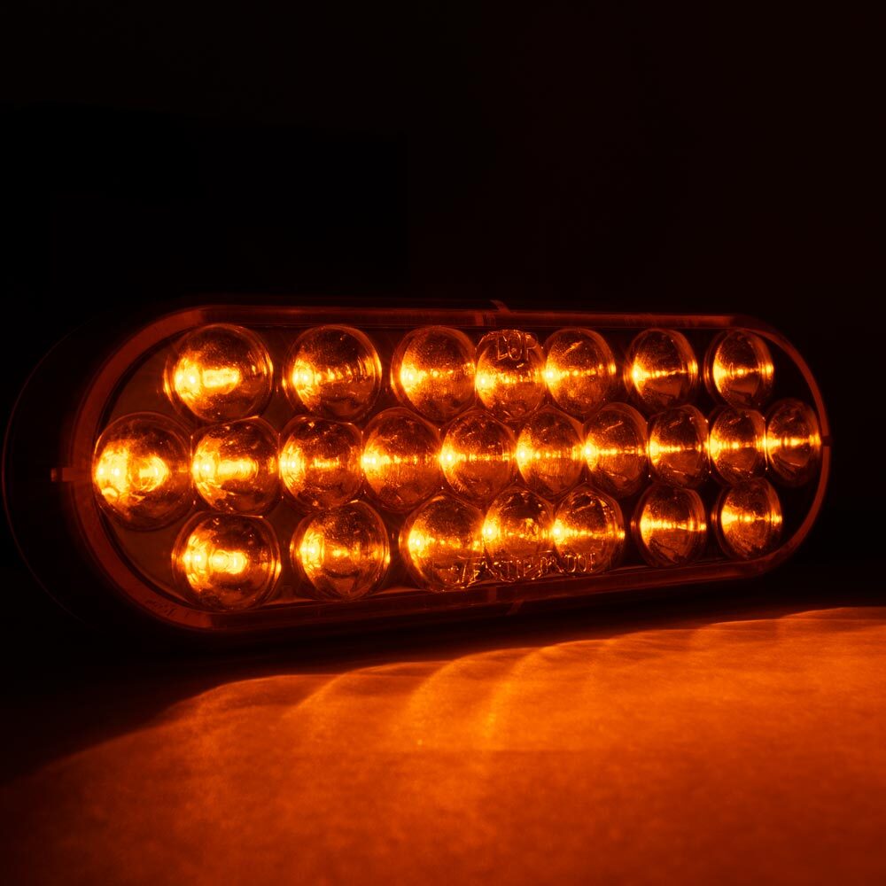 Pro LED 624Y 6″ Oval Pearl Style Turn Signal Light – Replaces Truck Lite 6050A
