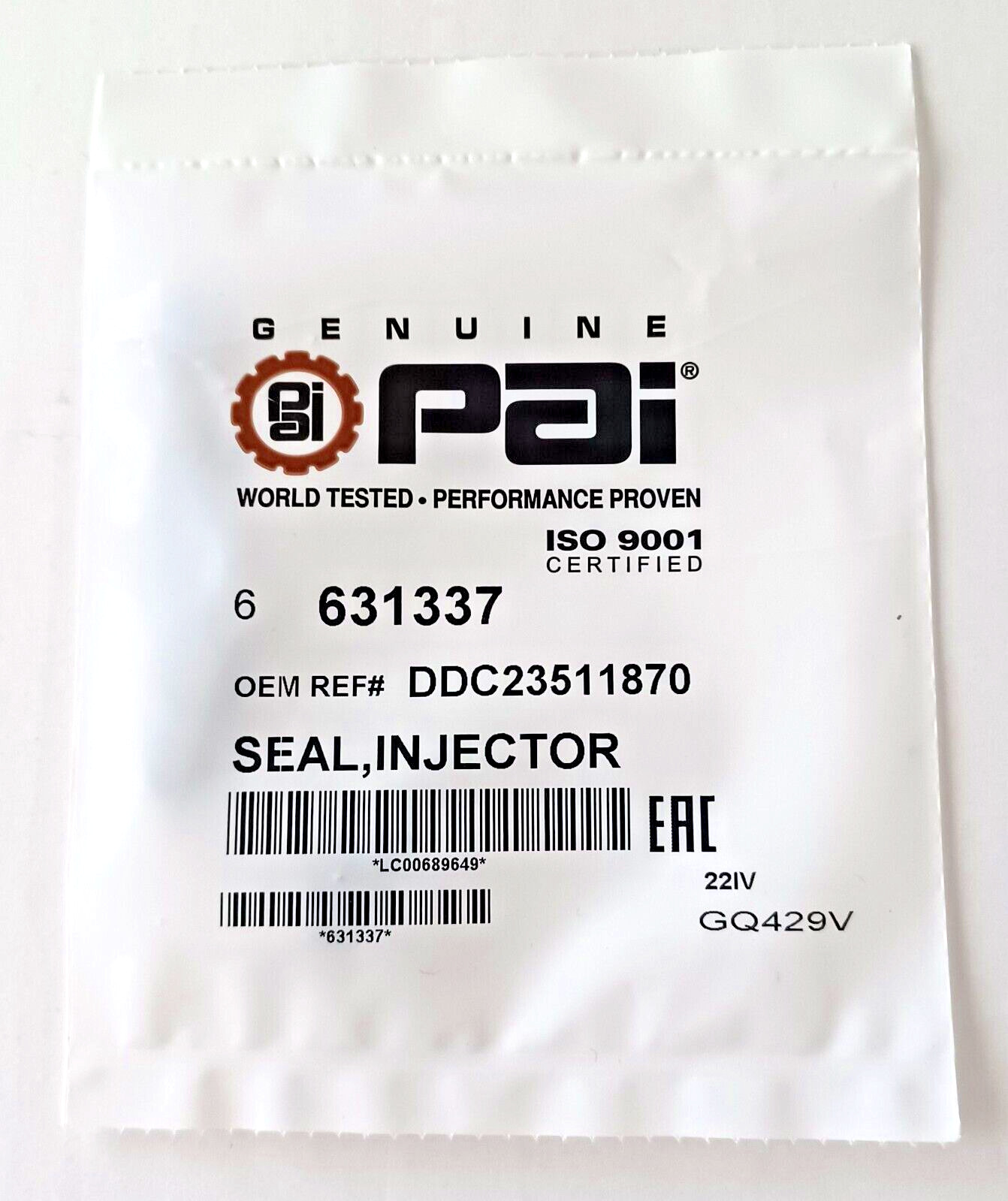 Graphite Injector Seals for Detroit Series 60 Qty. 6. PAI# 631337 Ref.# 23511870