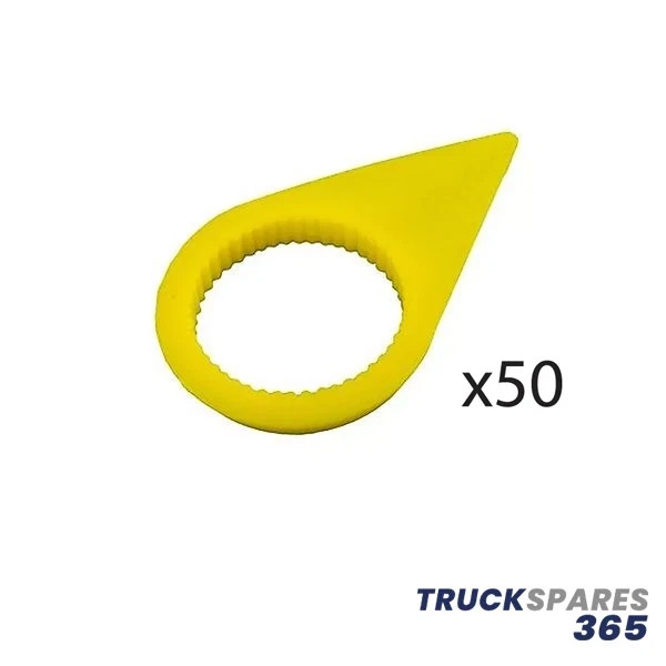32MM CHECKPOINT WHEEL NUT INDICATOR YELLOW POINTERS PACK OF 50