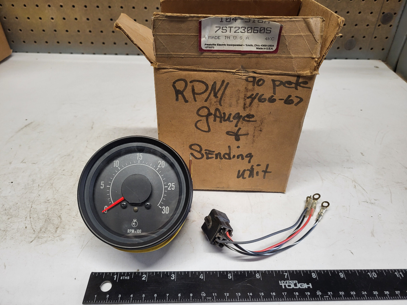 NOS 12V Sensor Tachometer RPM Gauge Prestolite 7ST23060S Ref.# 104-518A 7ST23060