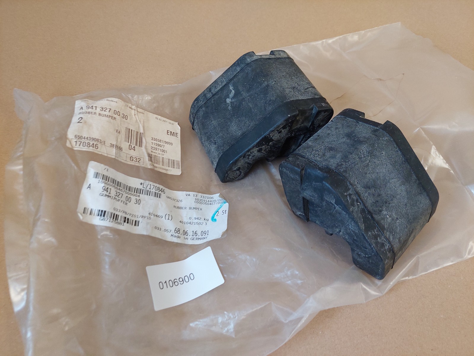Mercedes Actros Atego Front Axle Stop Emergency Rubber Set A9413270030 Genuine