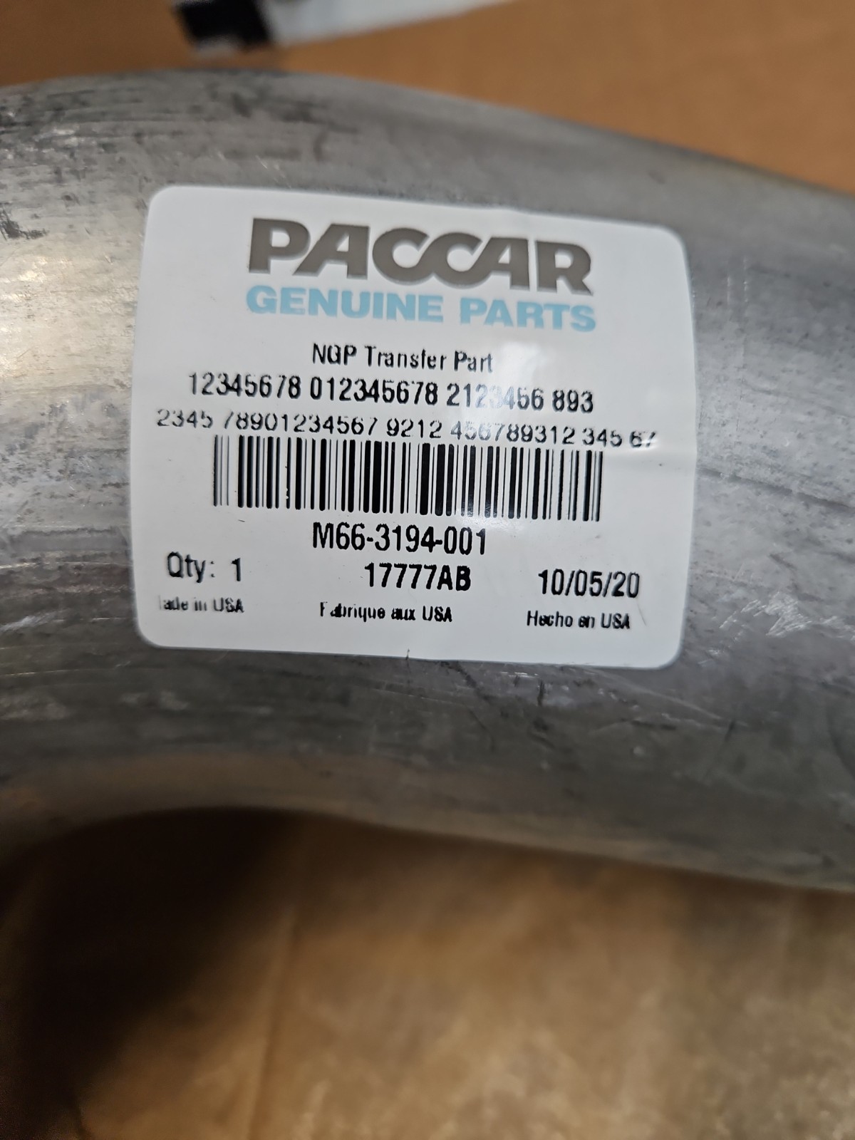 M66-3194-001 Paccar Oem Exhaust 5″ Steel