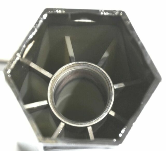 10225 Hex Flat Top Chrome Plastic 33mm Lug Nut Cover Screw-On (Set/10)