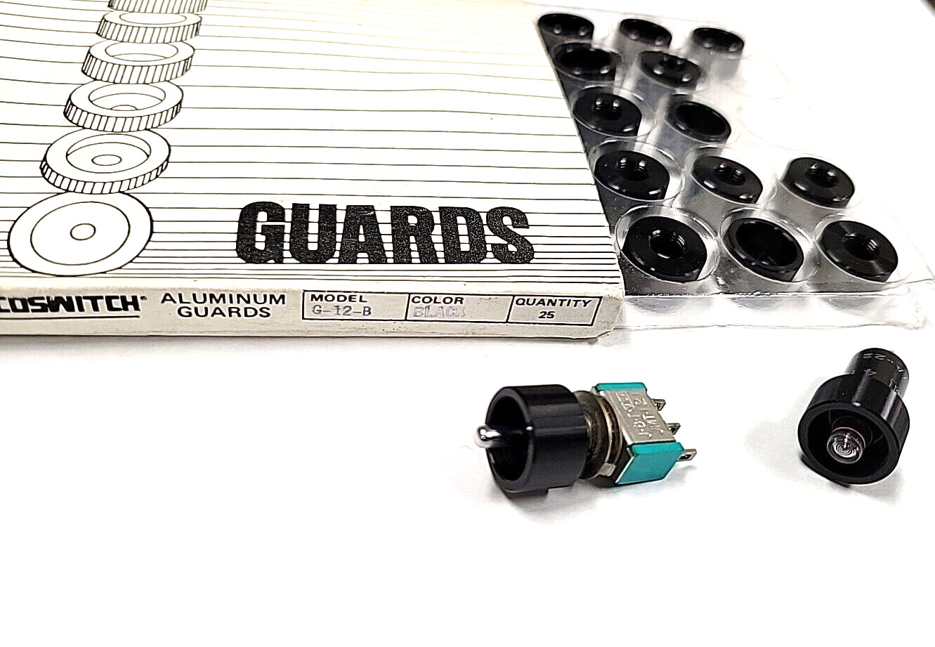 ALCO G-12-B (1pc) 1/4″ ROUND Mini-toggle Switch Guard FIT MOST 1/4″-40NS THREAD