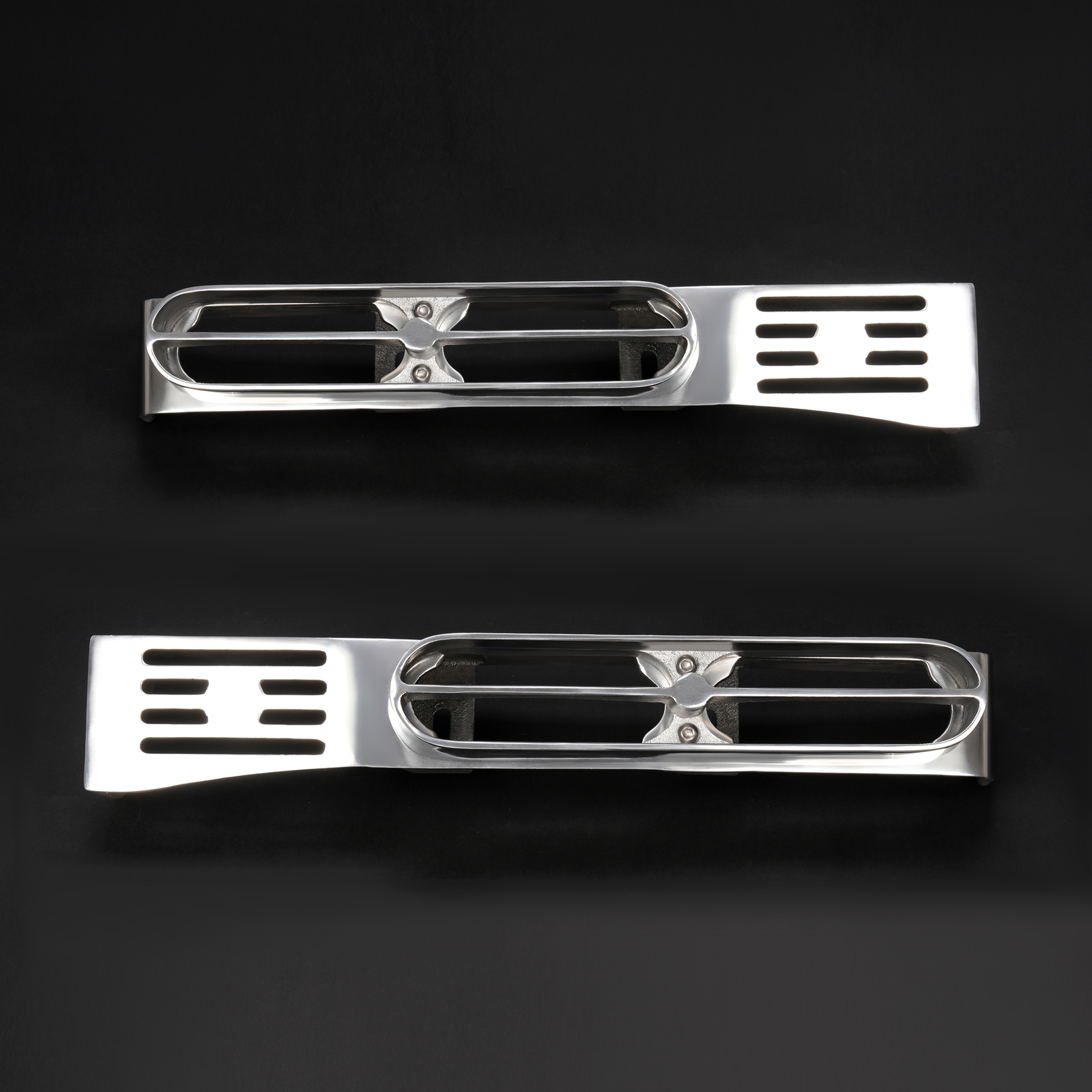 Fits Peterbilt 389 388 Double JJ Blinker Bar Silver Front Fender Light Bracket