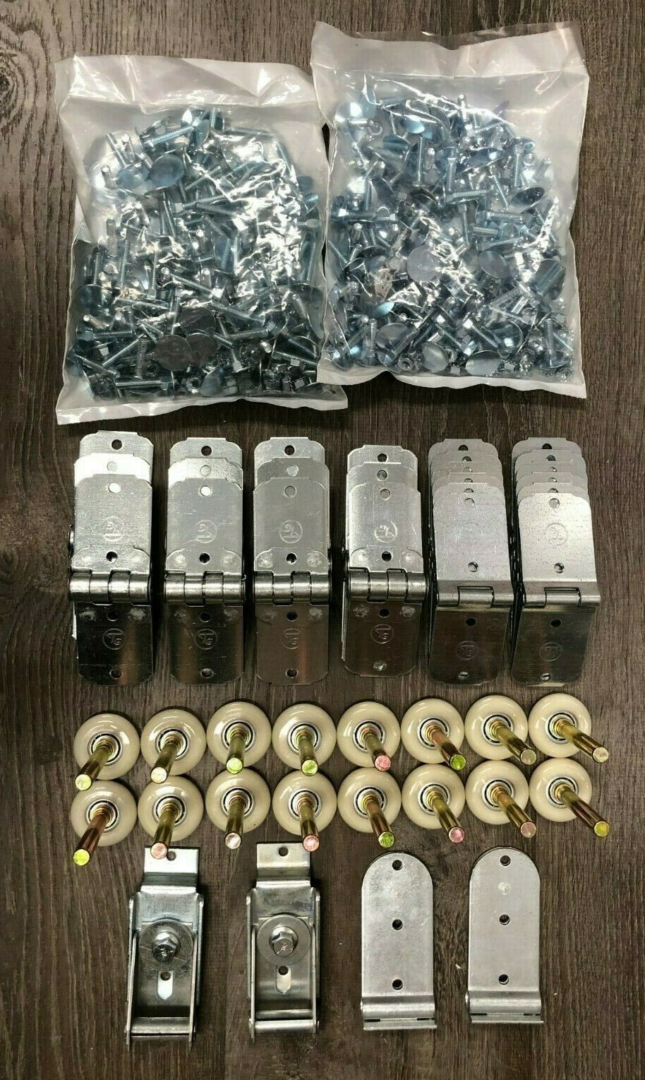 44 Piece TODCO Style Trailer Roll Up Door Hinges – 2″ Rollers Kit & Hardware