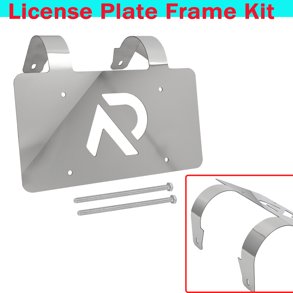 3″ License Plate Holder Kit Frame Kit For Freightliner Volvo Kenworth Deer Guard