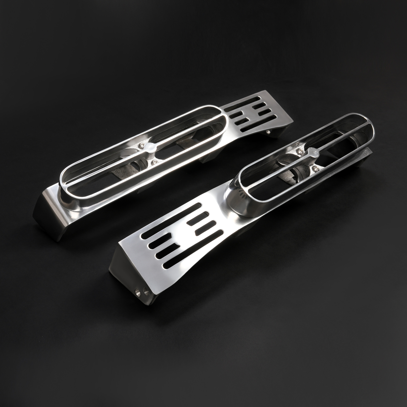 Fits Peterbilt 389 388 Double JJ Blinker Bar Silver Front Fender Light Bracket