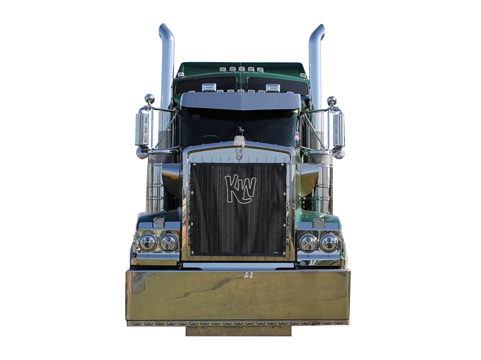 Premium Black KW Mesh Bug Screen Fits Kenworth W900B by GrilleAdz