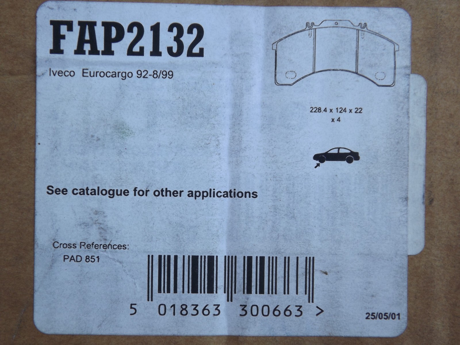Brake Pad Set Disc Brake Fits Iveco Eurocargo Truck Brake Pads