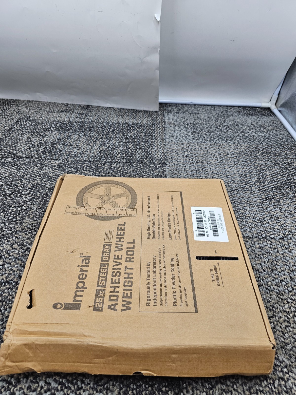 (QTY 715) Imperial 78123: .25 oz Steel Gray Adhesive Wheel Weight Roll