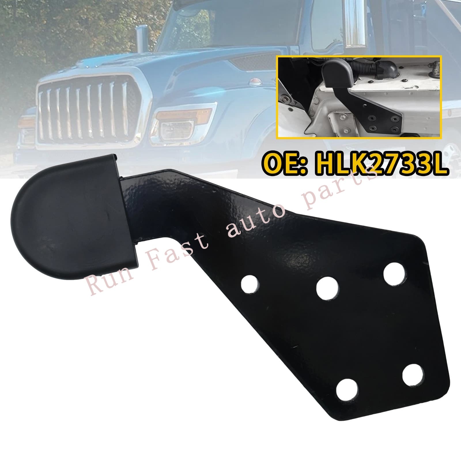 Left Driver Side Hood Guide Poly HLK2733L For Select International Trucks New