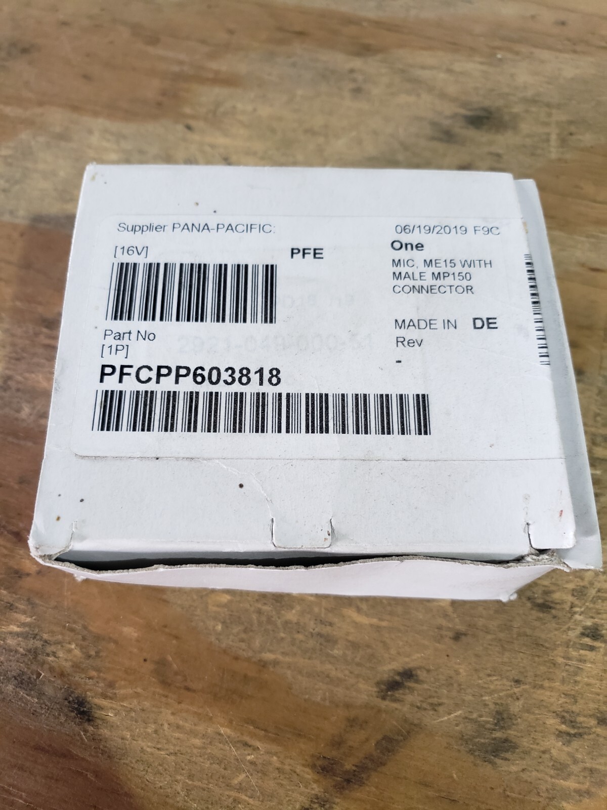 Pana Pacific PFCPP603818 Microphone- Bluetooth w 3 ft Cable /PP603818