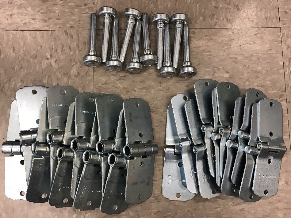 30 Pack Todco Door Repair Kit- Center & End Hinges + 1″ Rollers Overhead Morgan