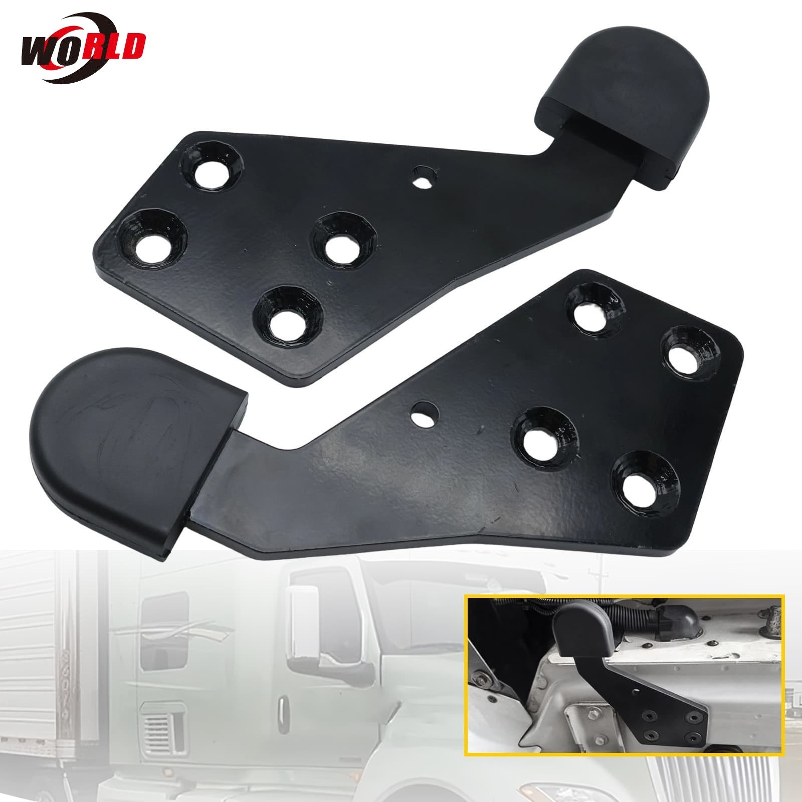 Left Right Poly Hood Guide Pair HLK2733L HLK2733R For International Truck New