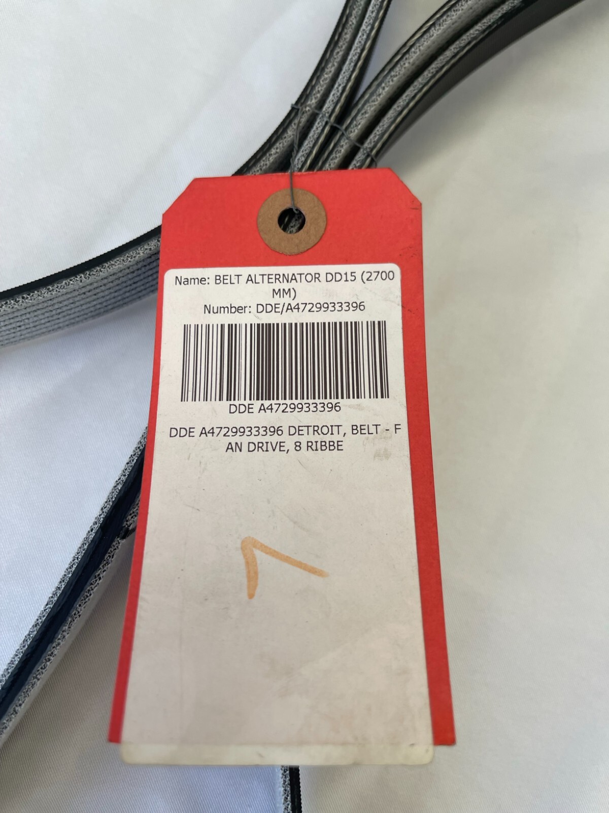 OEM DDE A4729933396 BELT ALTERNATOR DD15 2700MM DETROIT FAN DRIVE 8 RIBBED