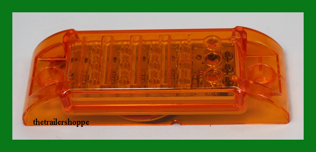 Rectangular 15 Amber LED Marker & Turn Surface Mount Light