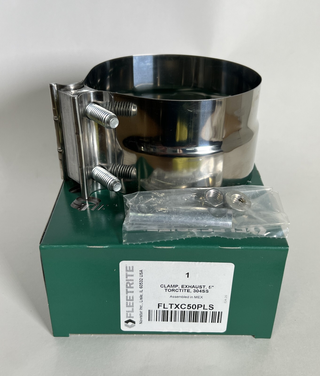 Fleetrite 5″ Exhaust Step Clamp Preformed Butt Joint Stainless Steel FLTXC50PLS