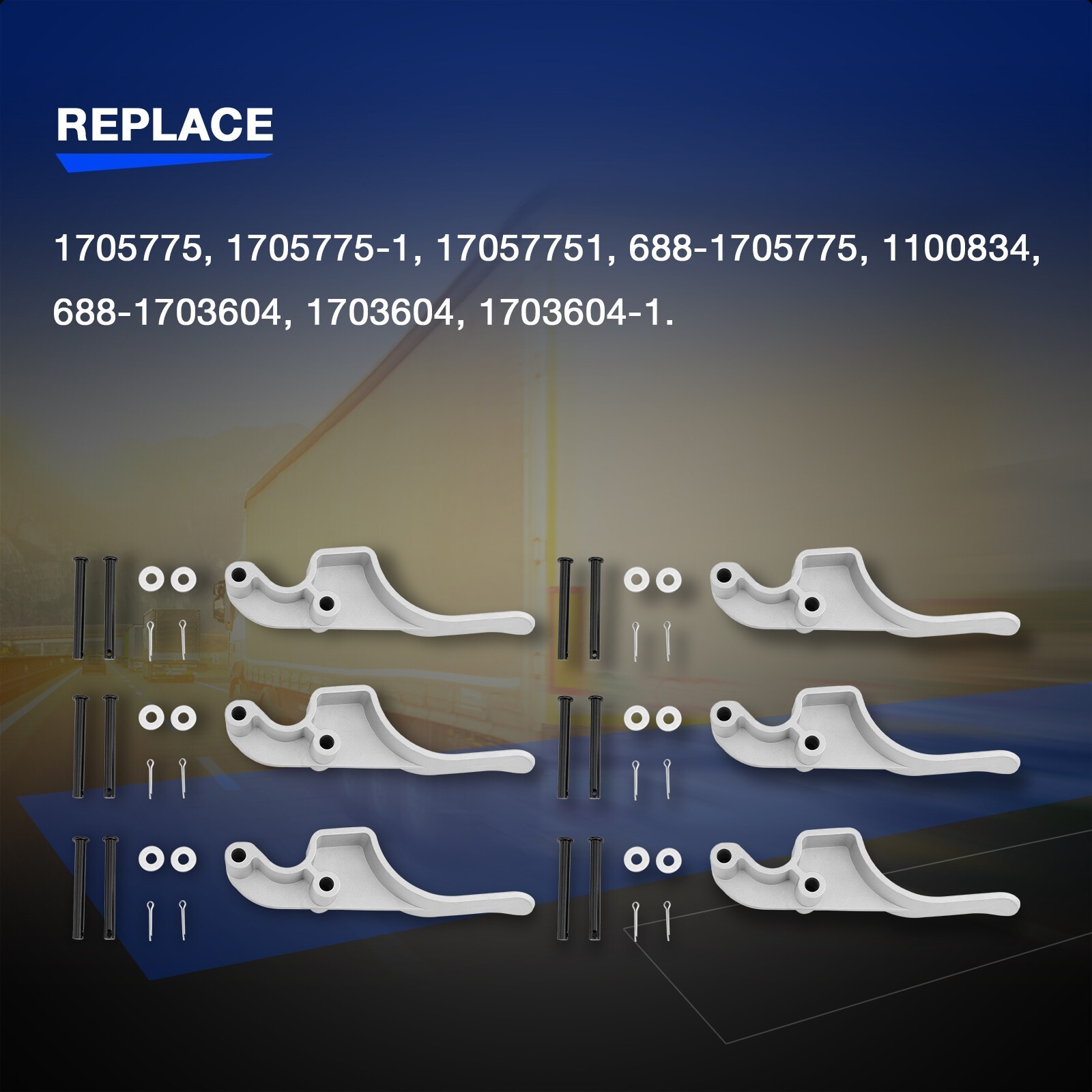 6pcs Easy-Off Cast Upright Tarp Stop Replace 1705775-1 1703604-1 Shurco 1705775