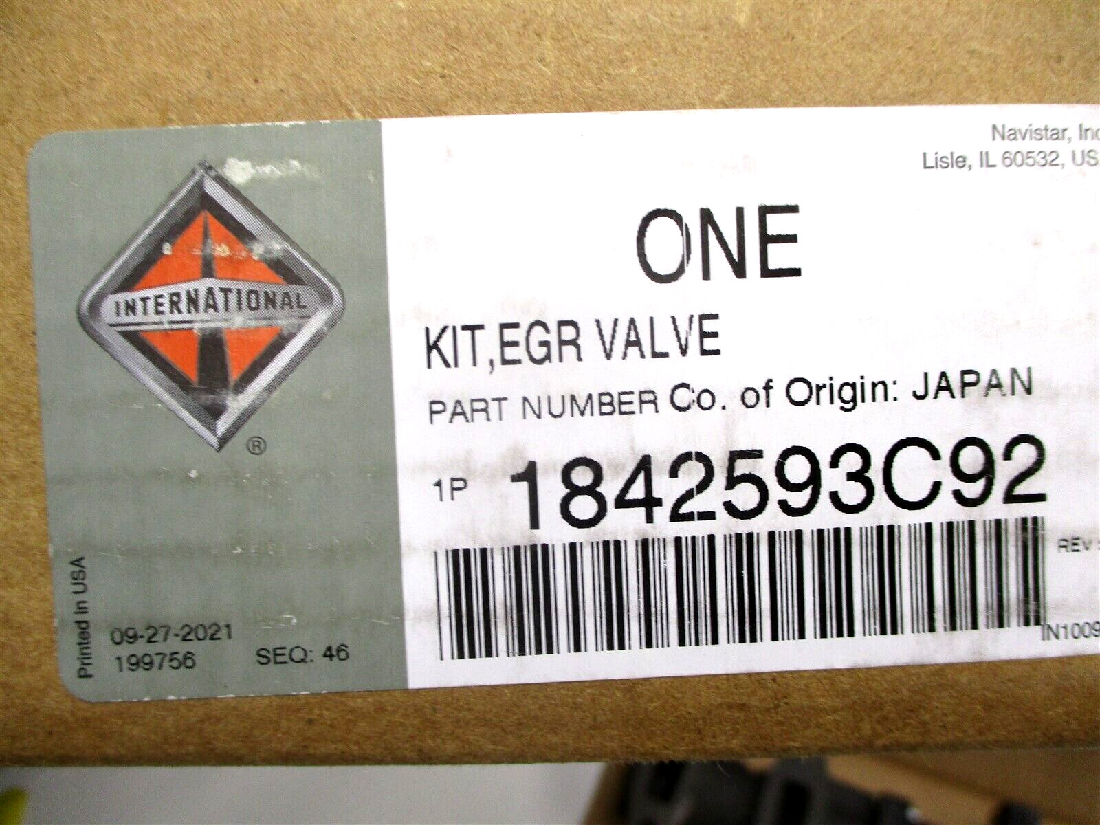 1842593C92 NEW OEM INTERNATIONAL EGR VALVE KIT DT466E 7.6L 5012976R91 MAXXFORCE
