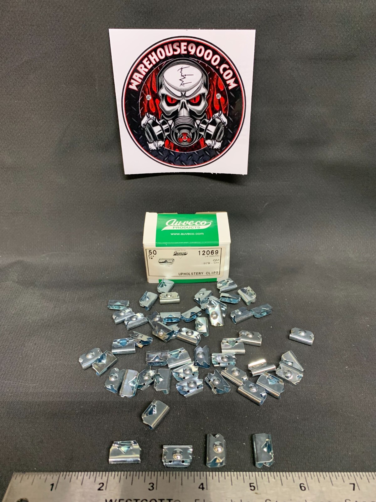 Auveco 12069 Upholstery Clips, GM 1979-On 416629, Zinc, 50 Pcs