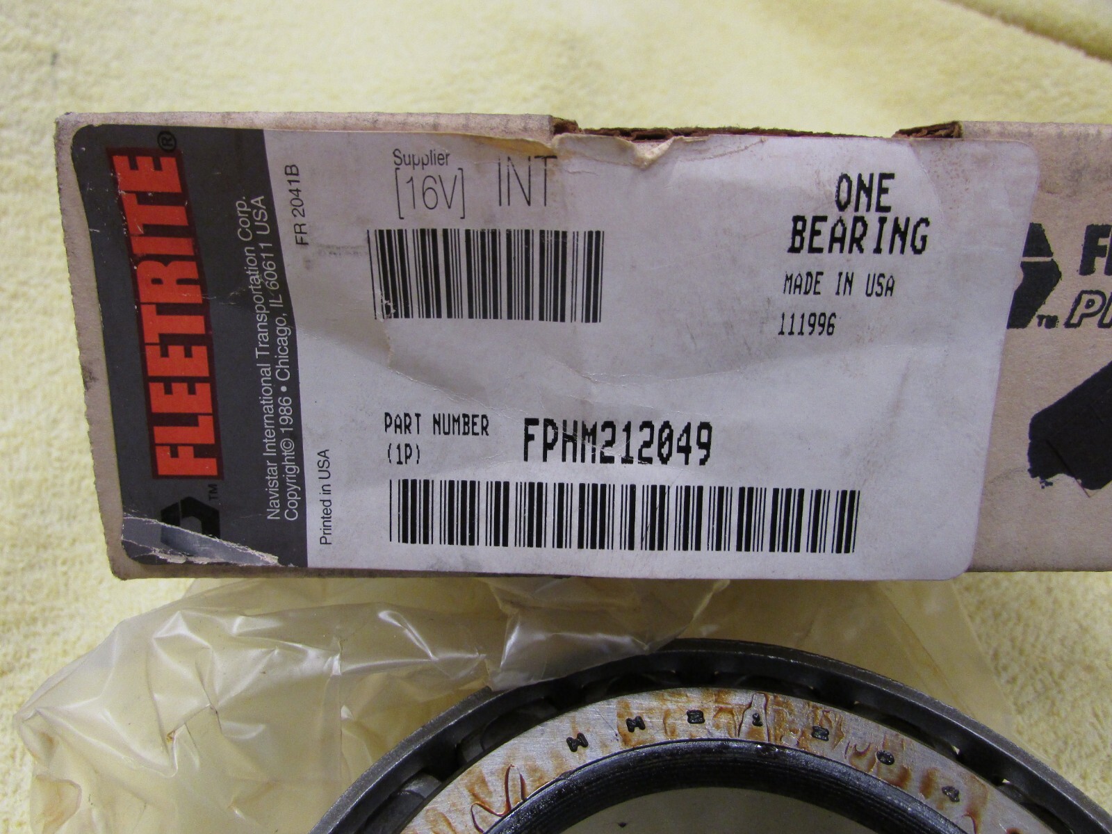 Fleetrite FPHM212049, SKF HM212049 Bearing Cone, NOS, USA, N4