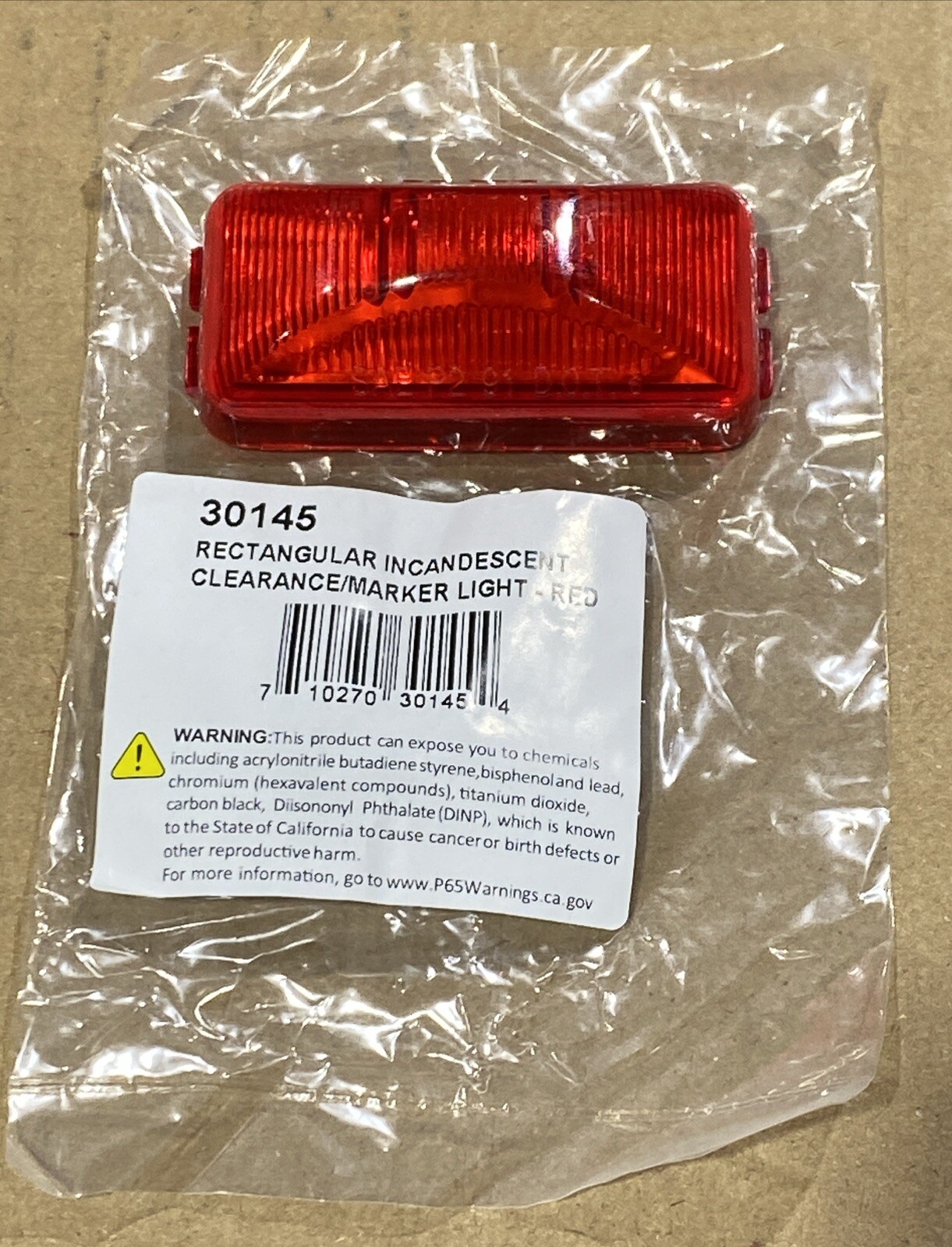 United Pacific 30145 Clearance/Marker Light Rectangular Incandescent, Red New