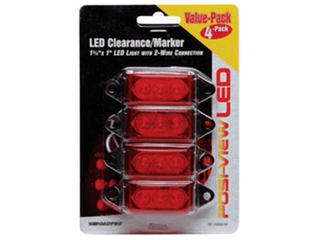 Roadpro RP-1445 LED Clearance Marker Lights Red 4 Pack