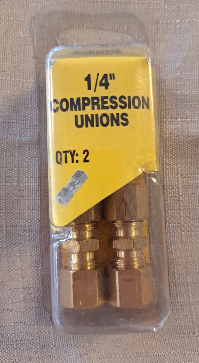 Dorman 785-304 Compression Union 1/4 In. Quantity 2 In Pack