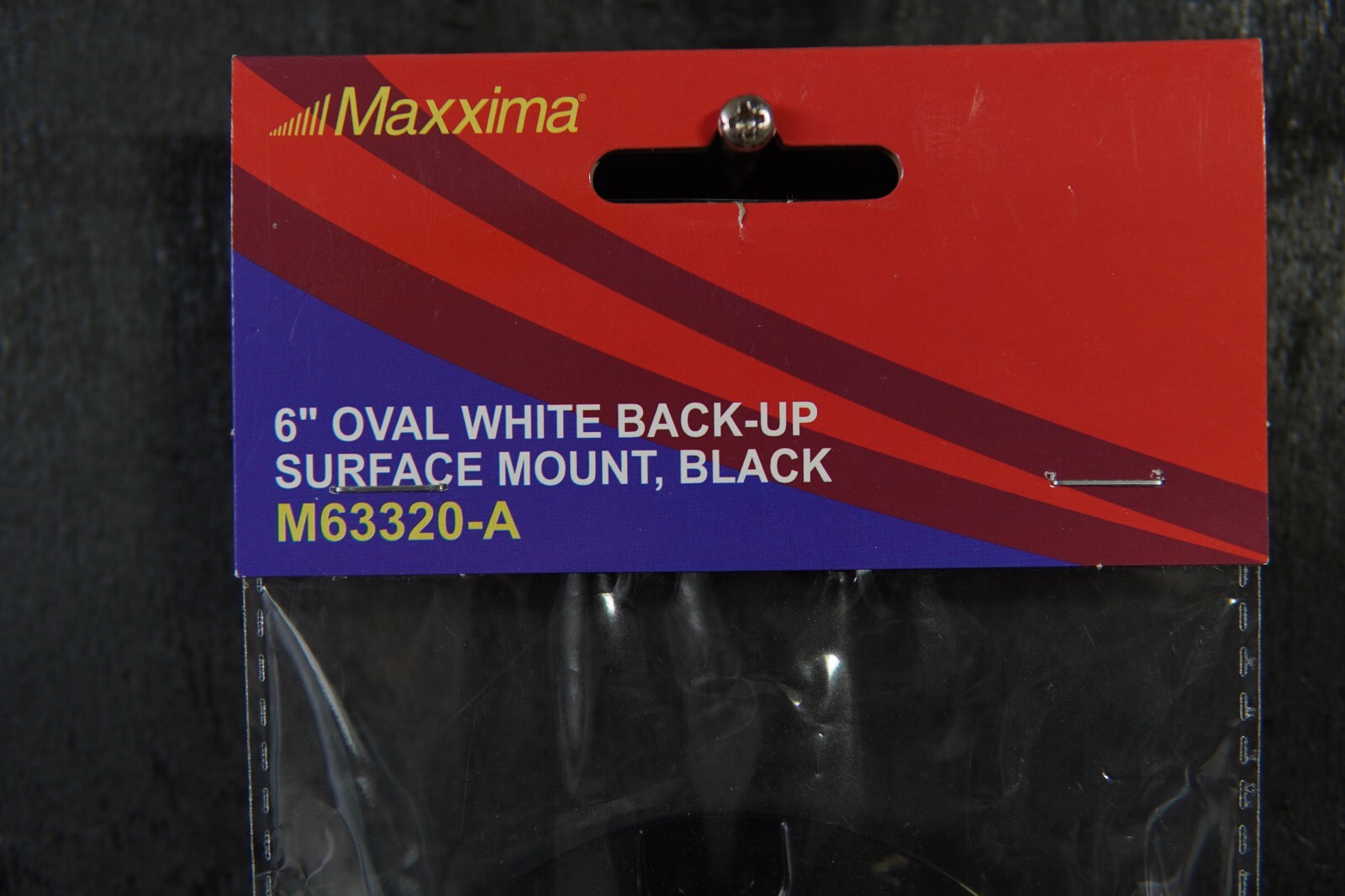 Maxxima M63320-A 6” Oval White Back-Up Light Surface Mount Black