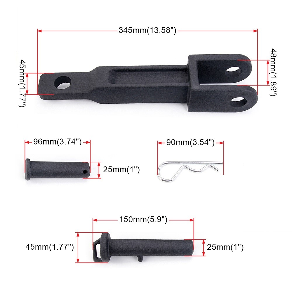 2 Sets of A20-6014 Tow Hook For Kenworth Peterbilt With Pull Pins and Frame Pins