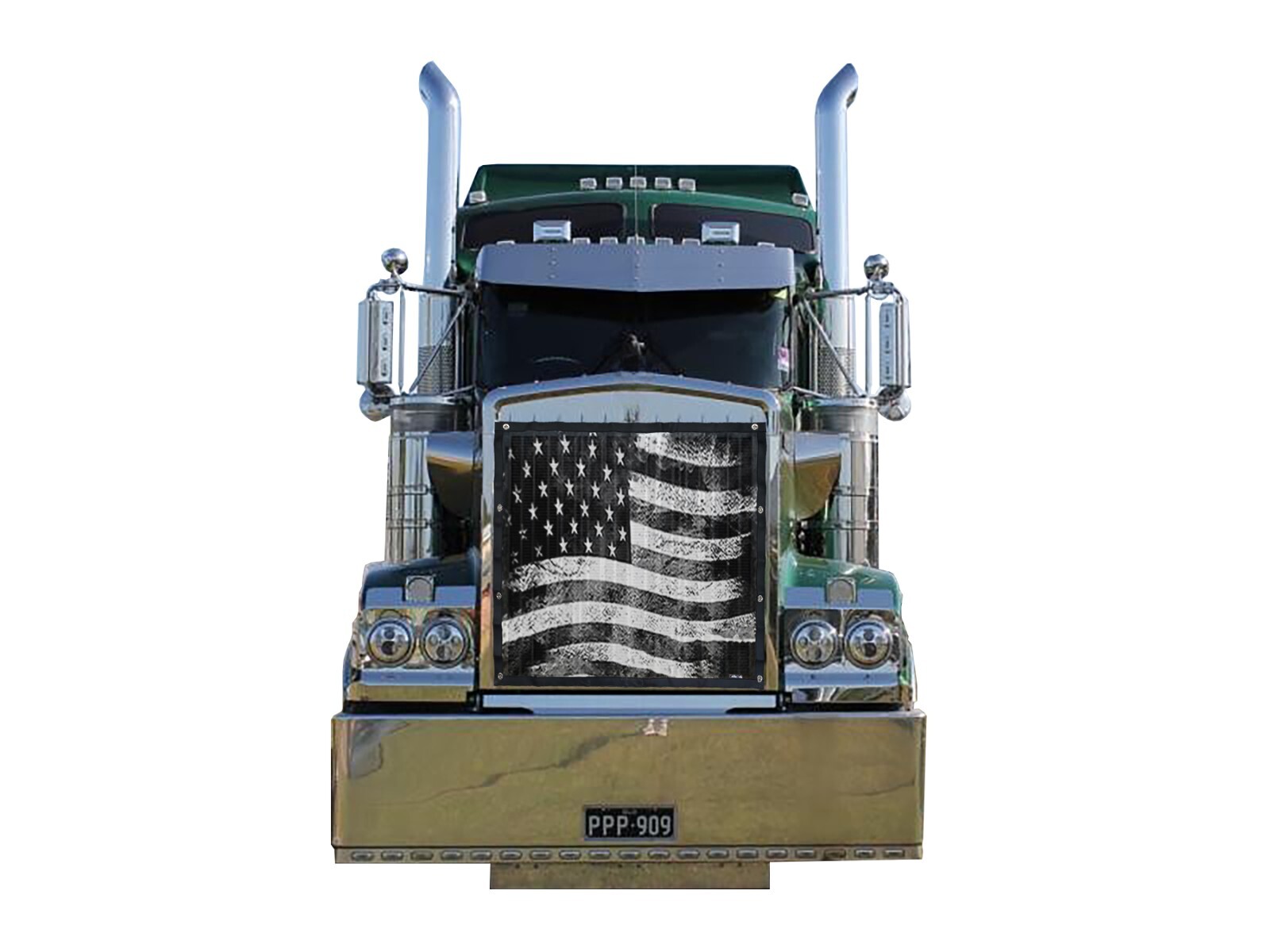 Premium Tactical Flag Mesh Bug Screen Fits Kenworth W900B by GrilleAdz
