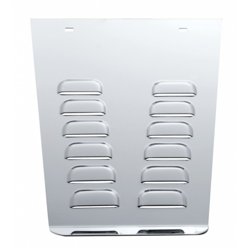 mud flap anti sail plates(2) louvered stainless steel for class 7&8 semi trucks
