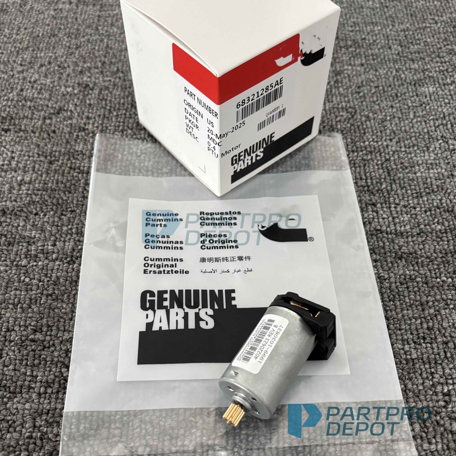 New Electric actuator Motor PTU Fit 68321285AE Jeep Cherokee 200 14-18