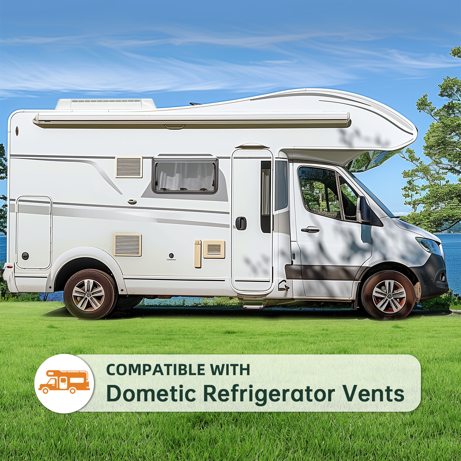 For Truck RV Camper Refrigerator Vent Lid #65528 For Dometic Refrigerator Vent