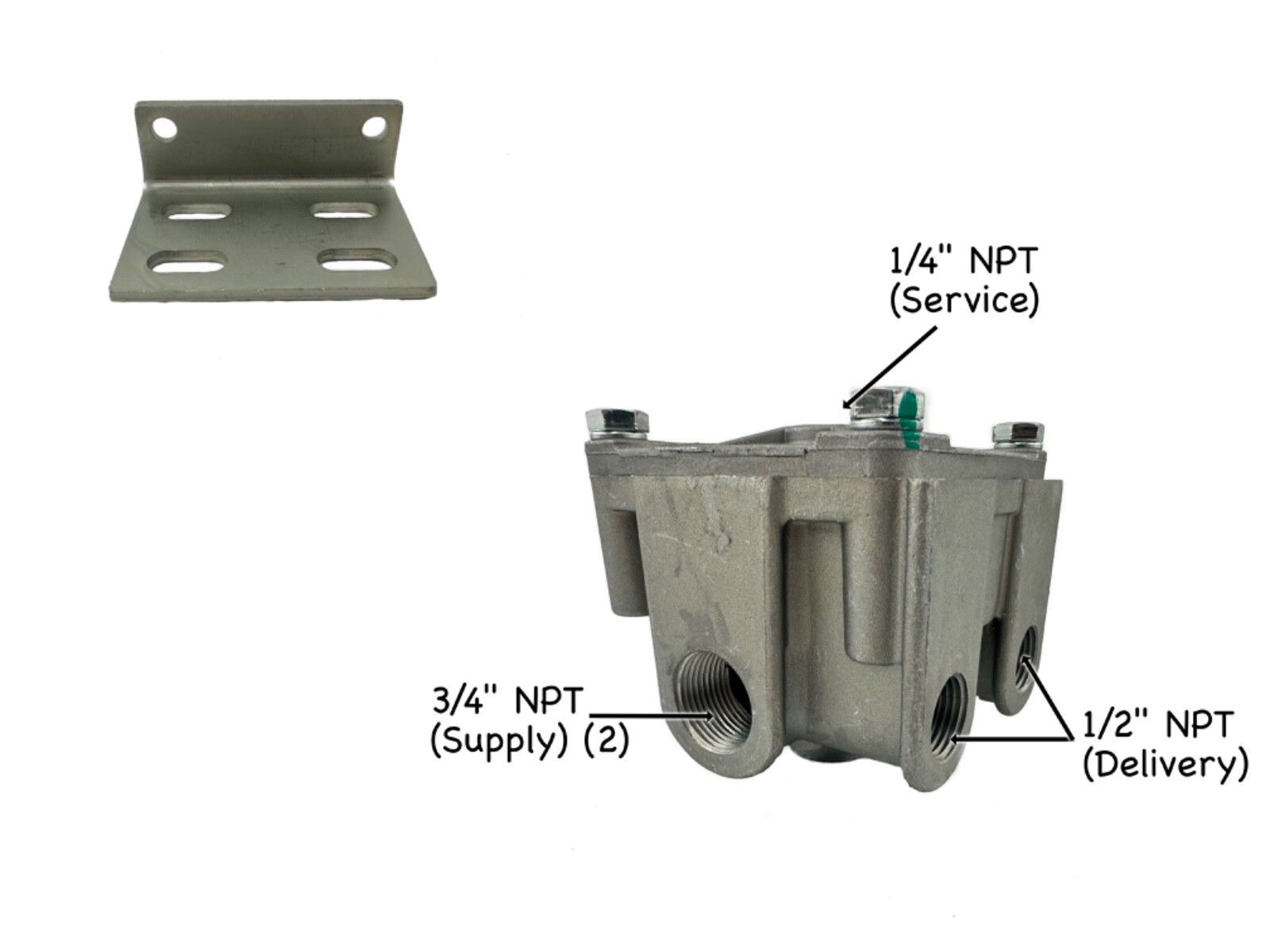 Automann 103009 R-12 Relay Valve with Horizontal Delivery Ports