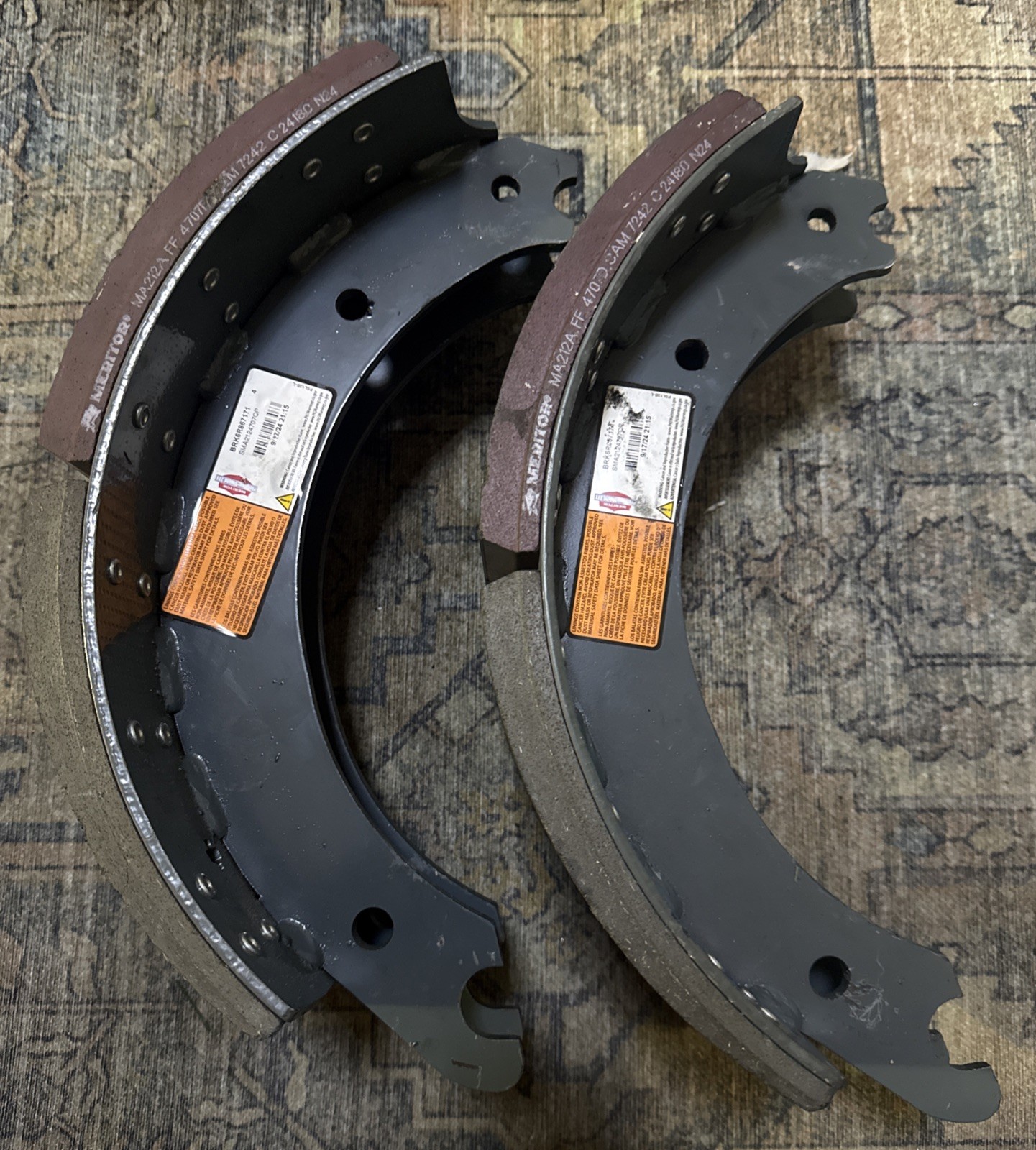 (QTY 2) Meritor 4707QP Brake Shoes SMA2124707QP BRK6R867171 16.5×7 Heavy Duty