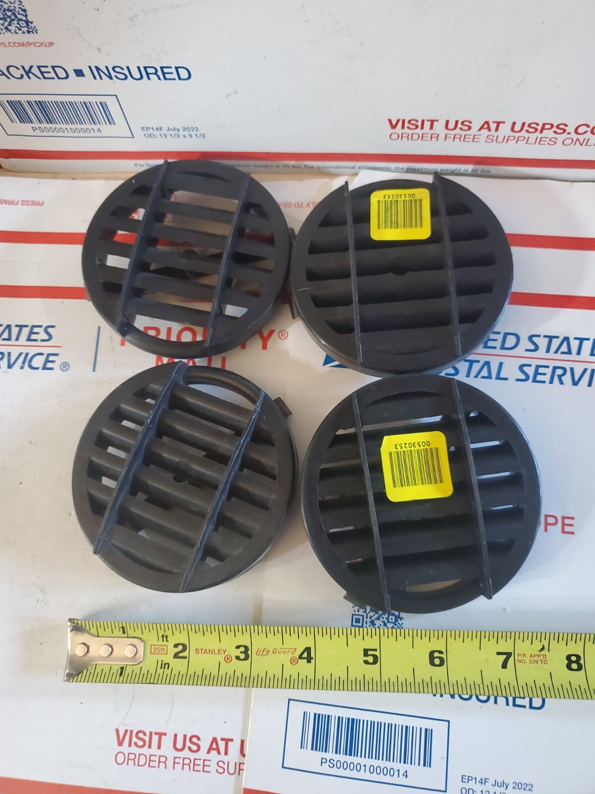 0530253 Bluebird Black Round Diffuser LOT OF 4 SHELF WEAR NEW , U4