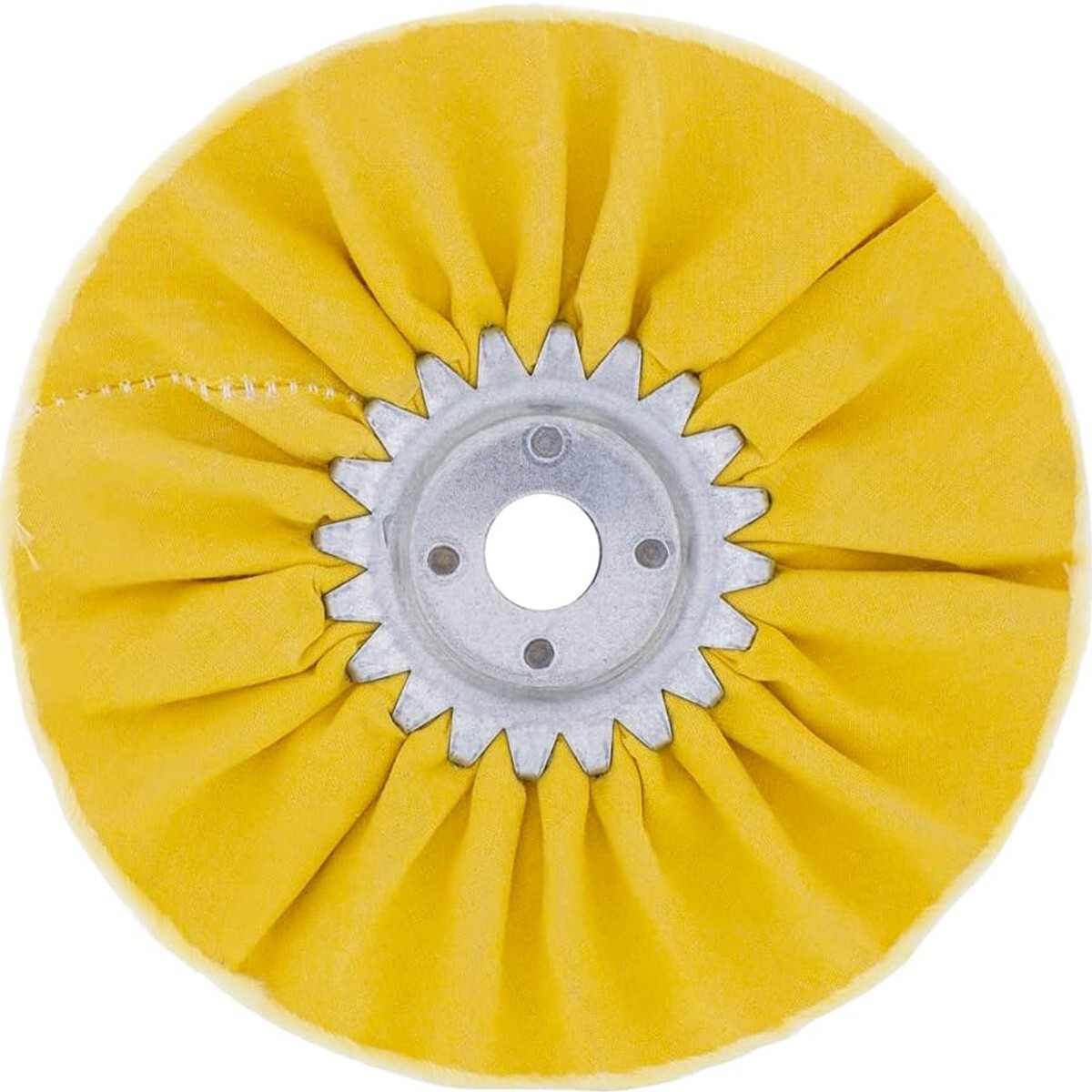 United Pacific 90026 6″ Yellow Treated Airway Buff – 5/8″ & 0.5″ Arbor – 1 Unit