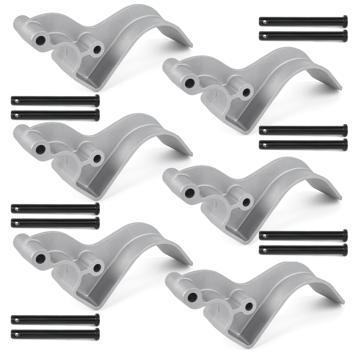 Easy-Off Aluminum (Cast) 6″ Offset Stop Upright kit 1705454-6 Tarp Stops-12 Pins