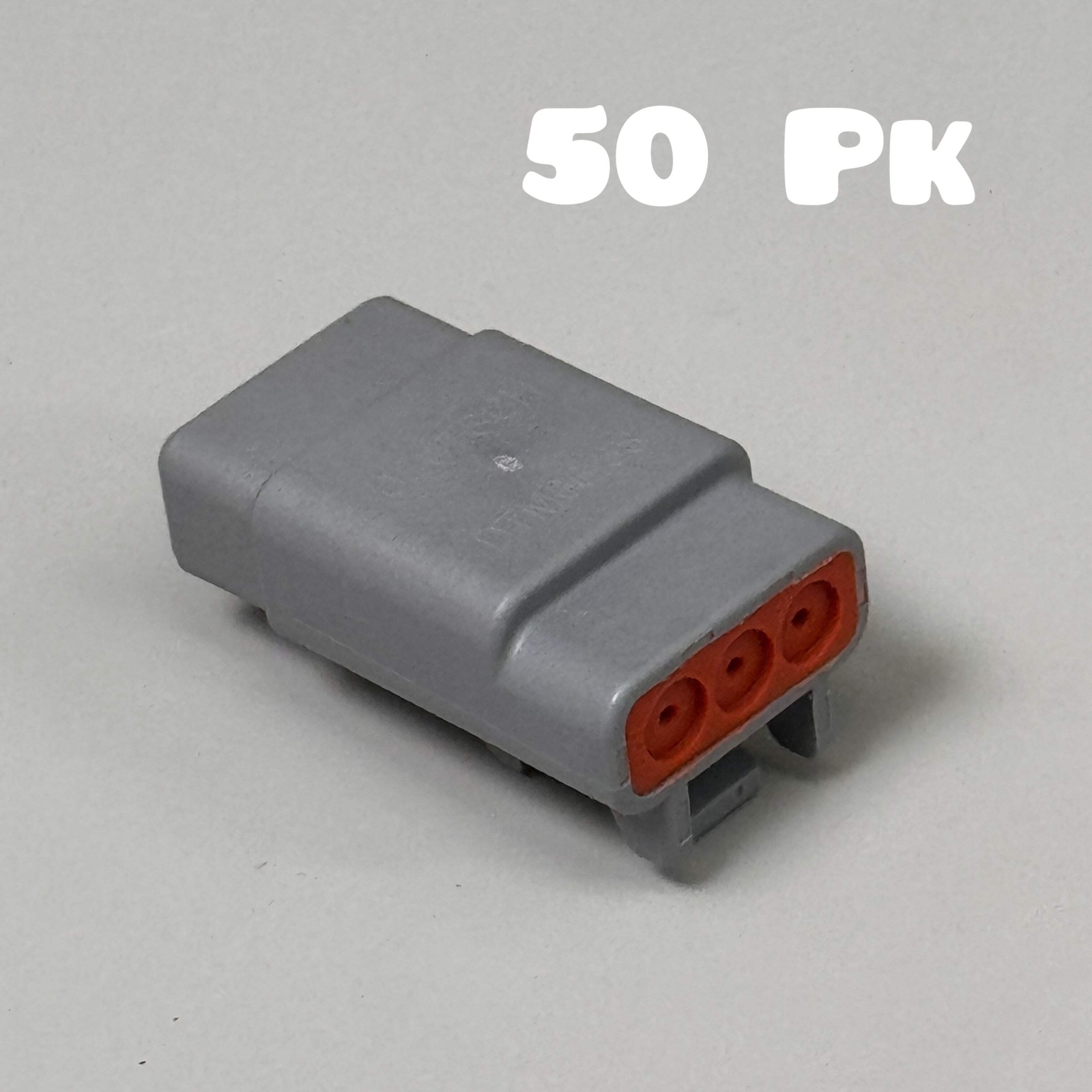TE CONNECTIVITY (50 PACK) Deutsch DTM Series 3-Way Plug Connector DTM06-3S