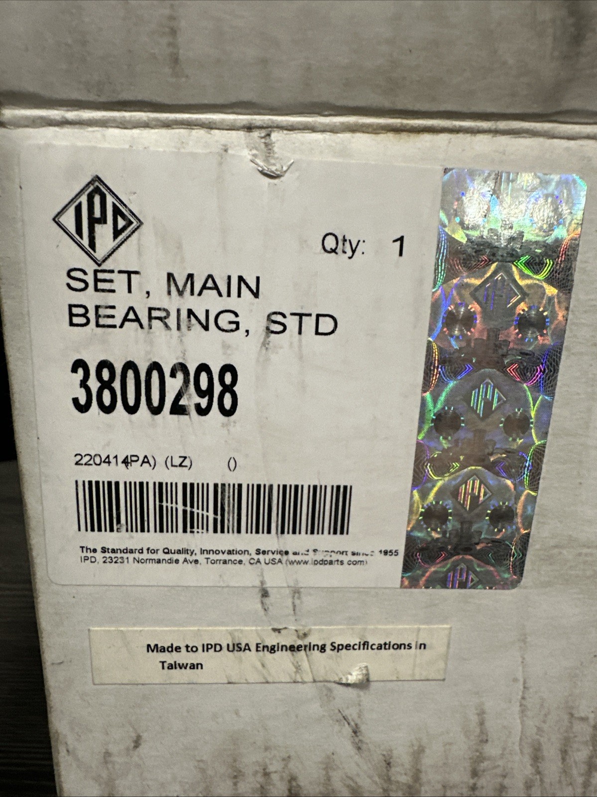 Standard Main Bearing Kit 3800298 for Cummins IPD NOS