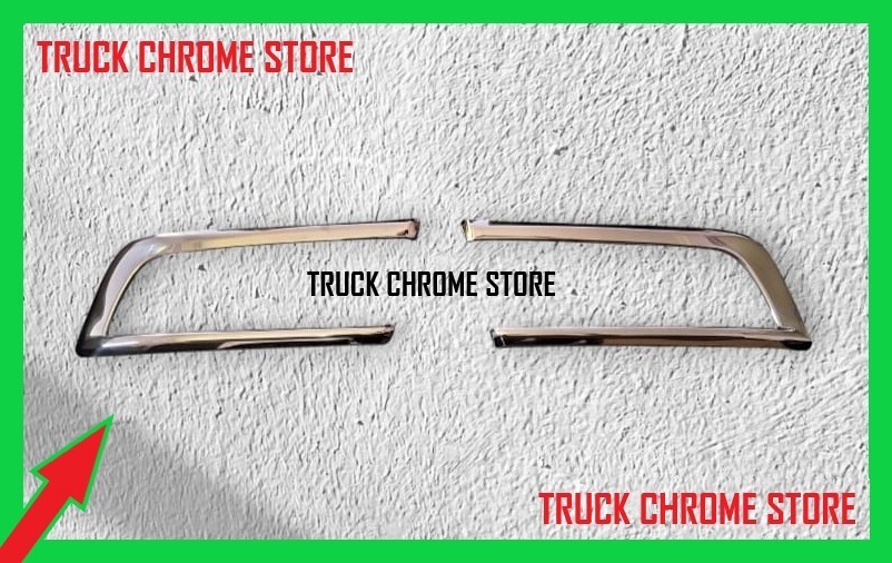Scania S/R Series S500/R450 2017Up Chrome Fog Light Frame Trim 2 Pieces.