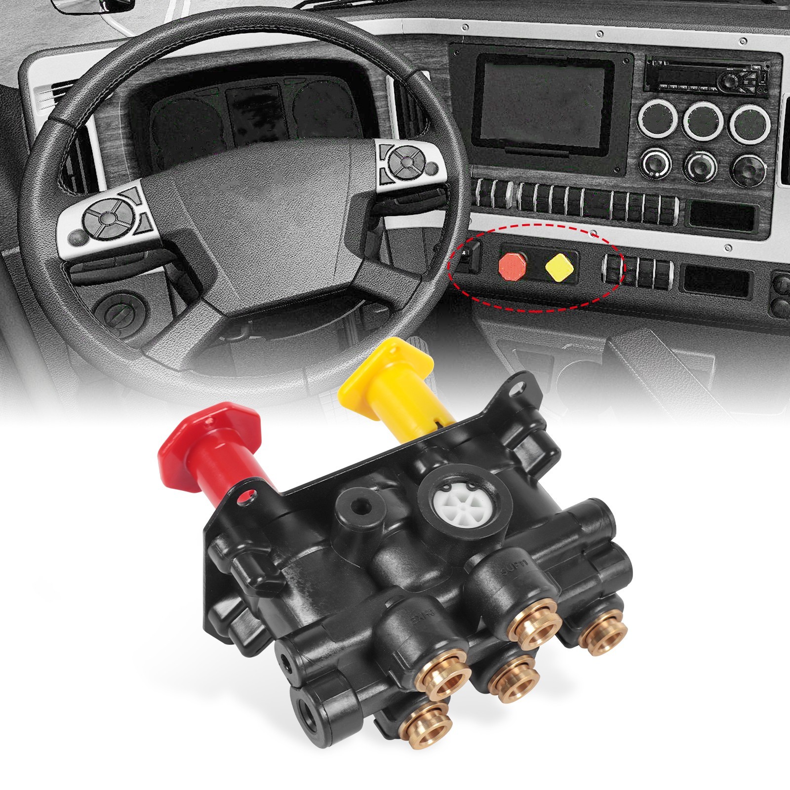 800257 MV-3 Dash Air Brake Control Valve For Bendix Freightliner Peterbilt Keene